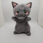 PROTOTYPE PLUSH - Cat in a Box (Grey Treats)