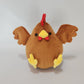 Brown chonky chicken with hats (1mm minky)
