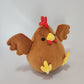 Brown chonky chicken with hats (1mm minky)