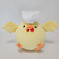 Yellow chonky chicken with hats (mochi)