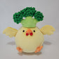 Yellow chonky chicken with hats (mochi)
