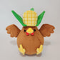Brown chonky chicken with hats (1mm minky)