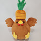 Brown chonky chicken with hats (1mm minky)