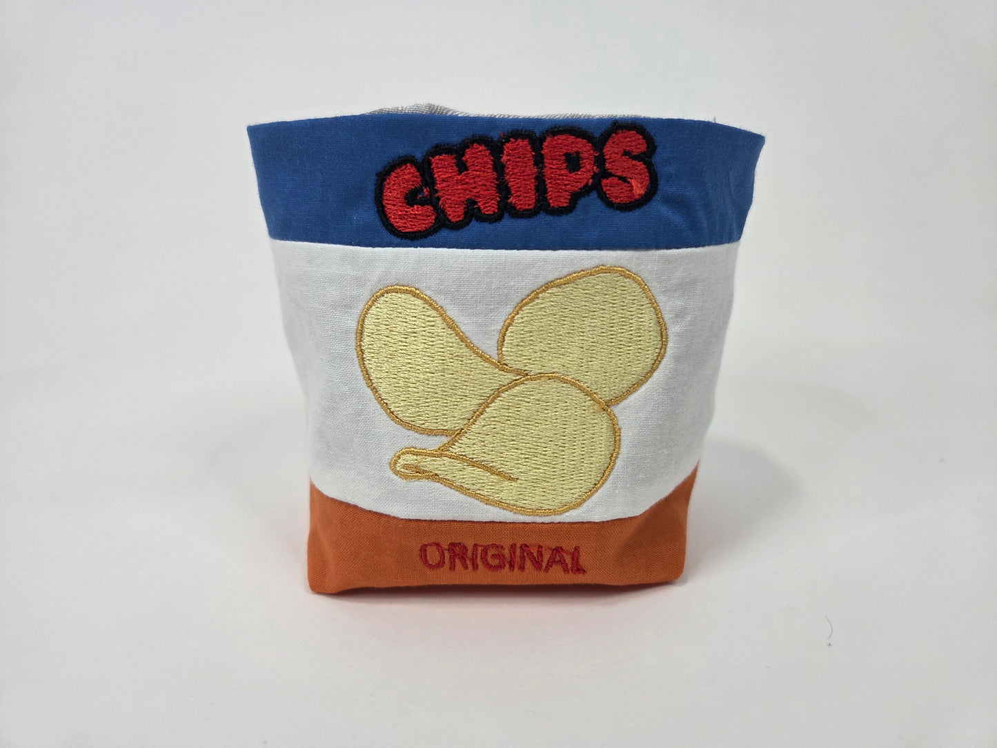 Raccoon in a chip bag (safety eyes)