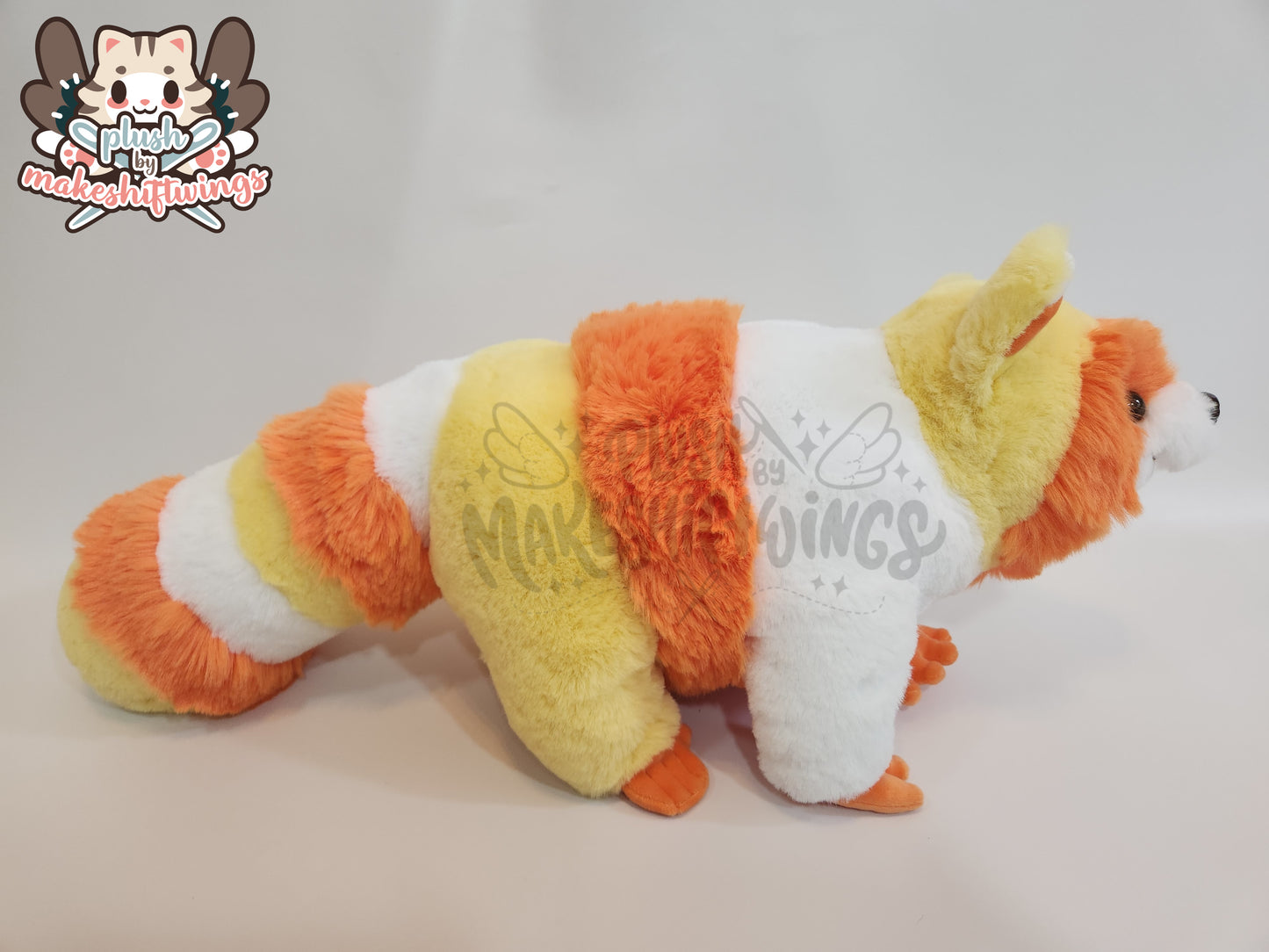 Raccoon plush (candy corn, luxe cuddle)
