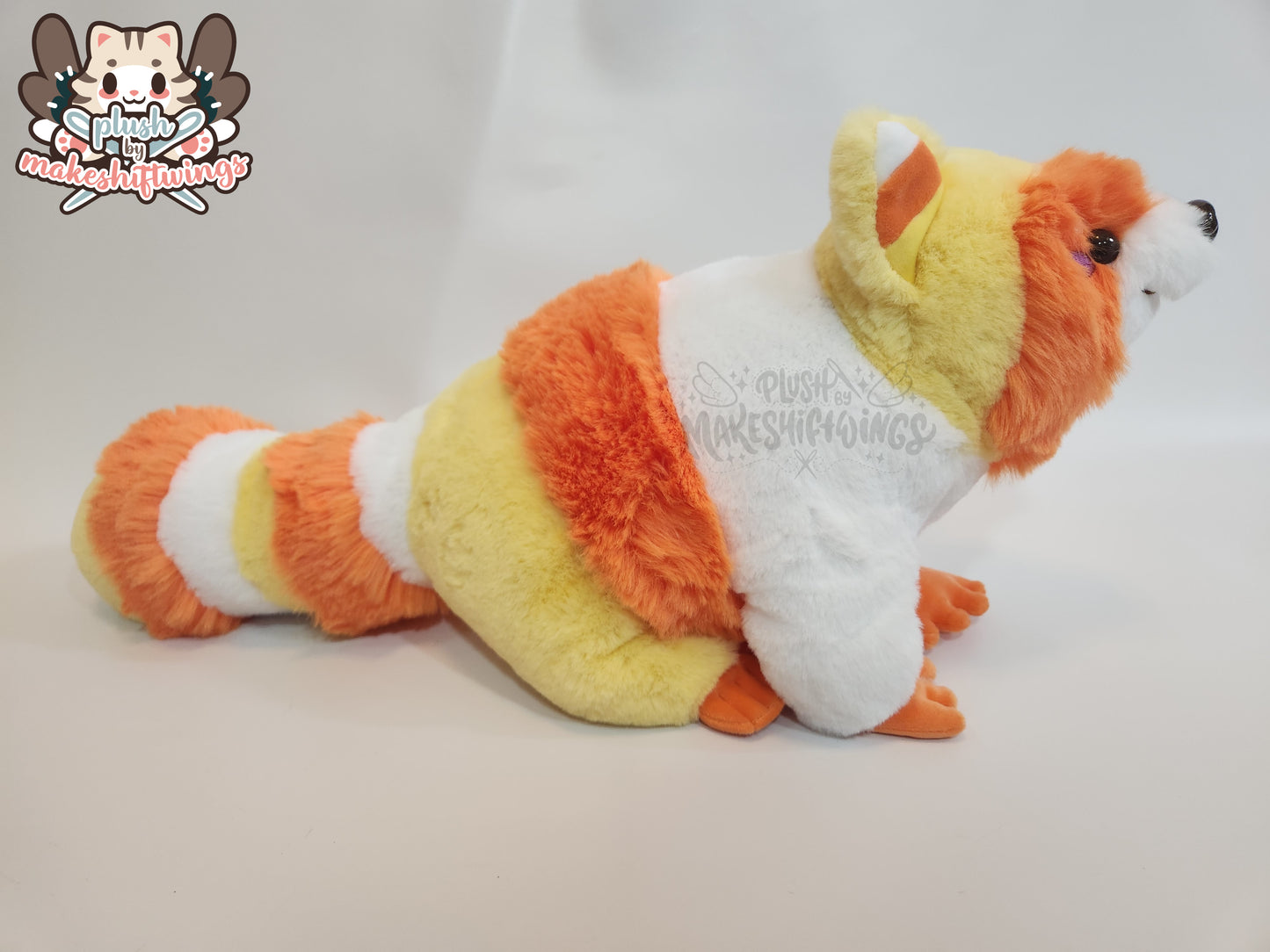 Raccoon plush (candy corn, luxe cuddle)