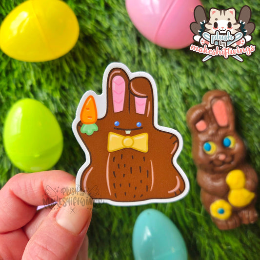 Chocolate bunny sticker