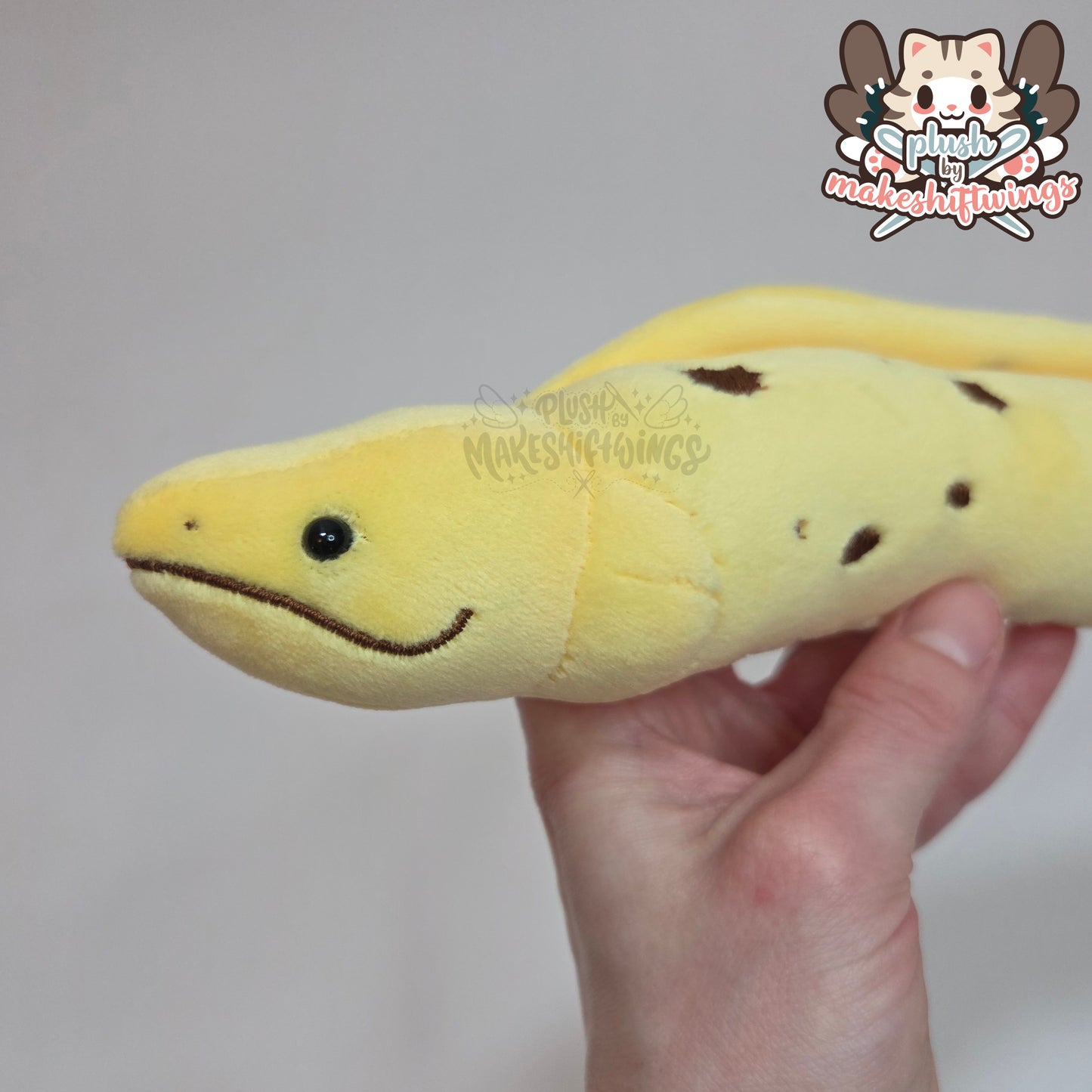 Banana eel plush (mochi, safety eyes)