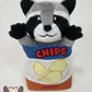 Raccoon in a chip bag (embroidered eyes)
