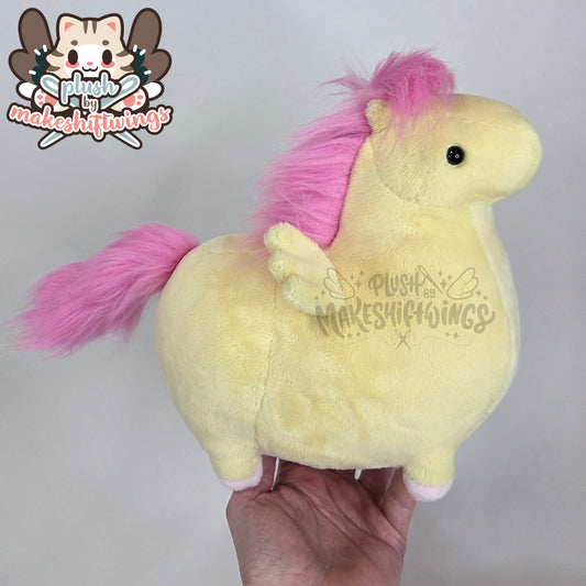 Shy yellow honse plush
