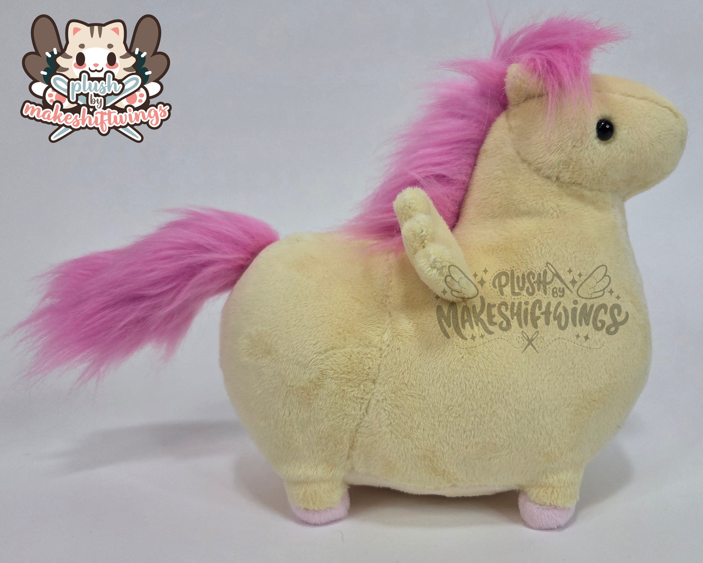Shy yellow honse plush