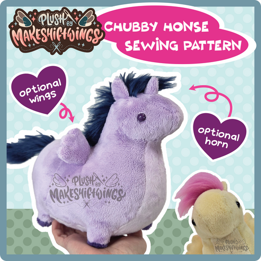 SEWING PATTERN - Chubby horse plush
