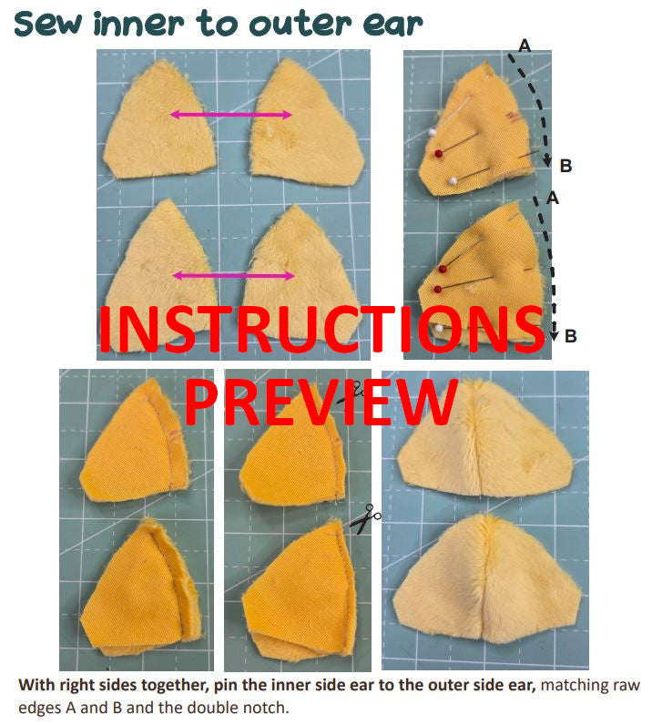 SEWING PATTERN - Cat bread loaf
