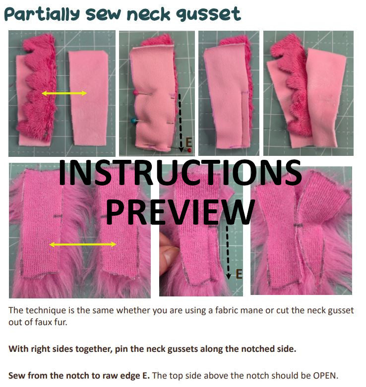 SEWING PATTERN - Chubby horse plush