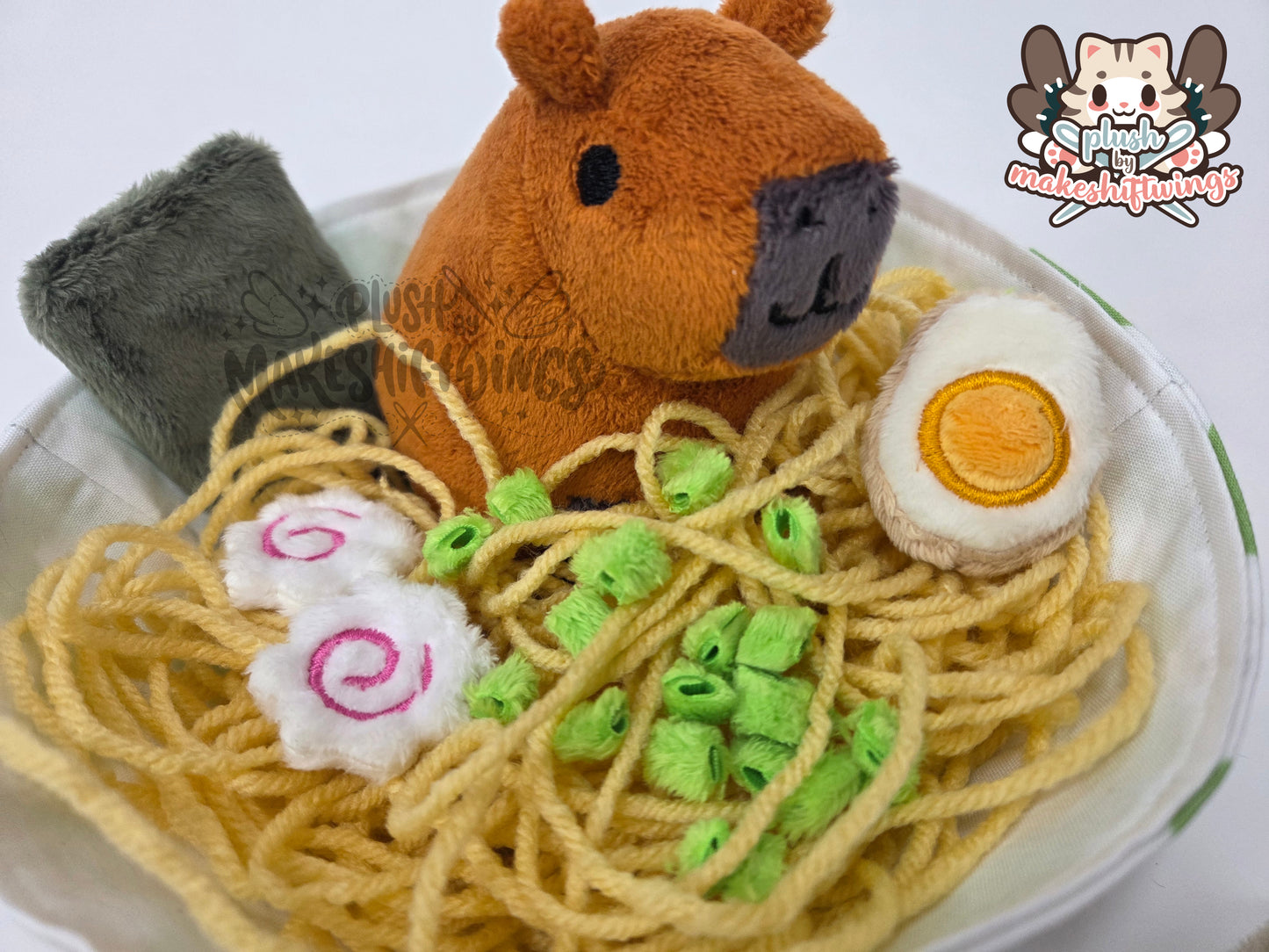 Capybara ramen bowl (minky, open eyes)