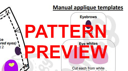 SEWING PATTERN - Floppy quadruped plush