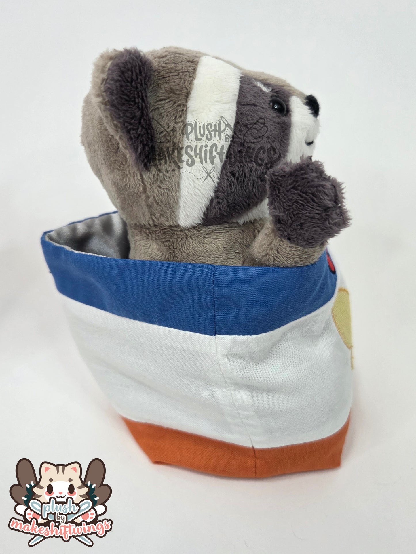 Raccoon in a chip bag (safety eyes)