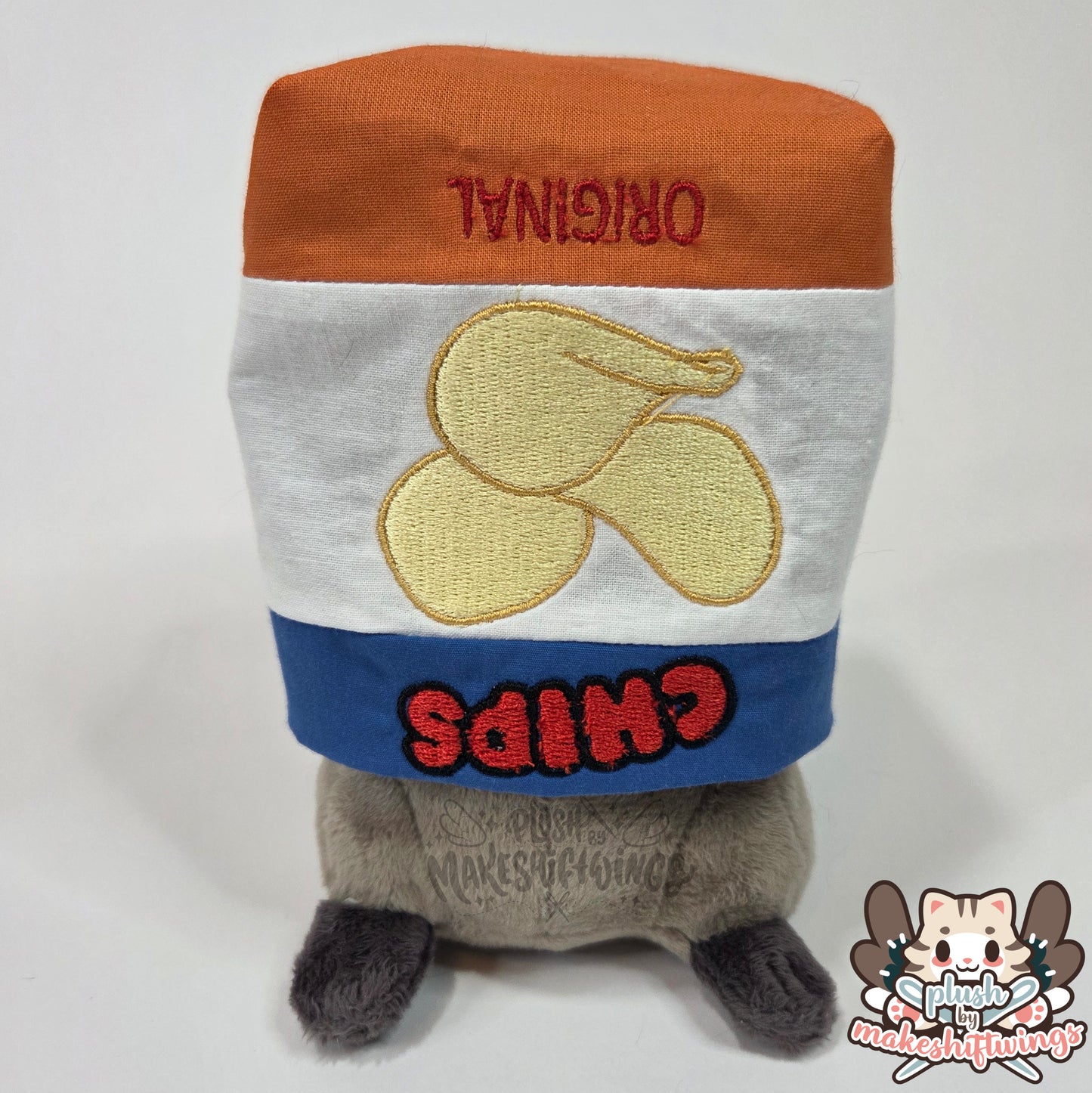 Raccoon in a chip bag (safety eyes)