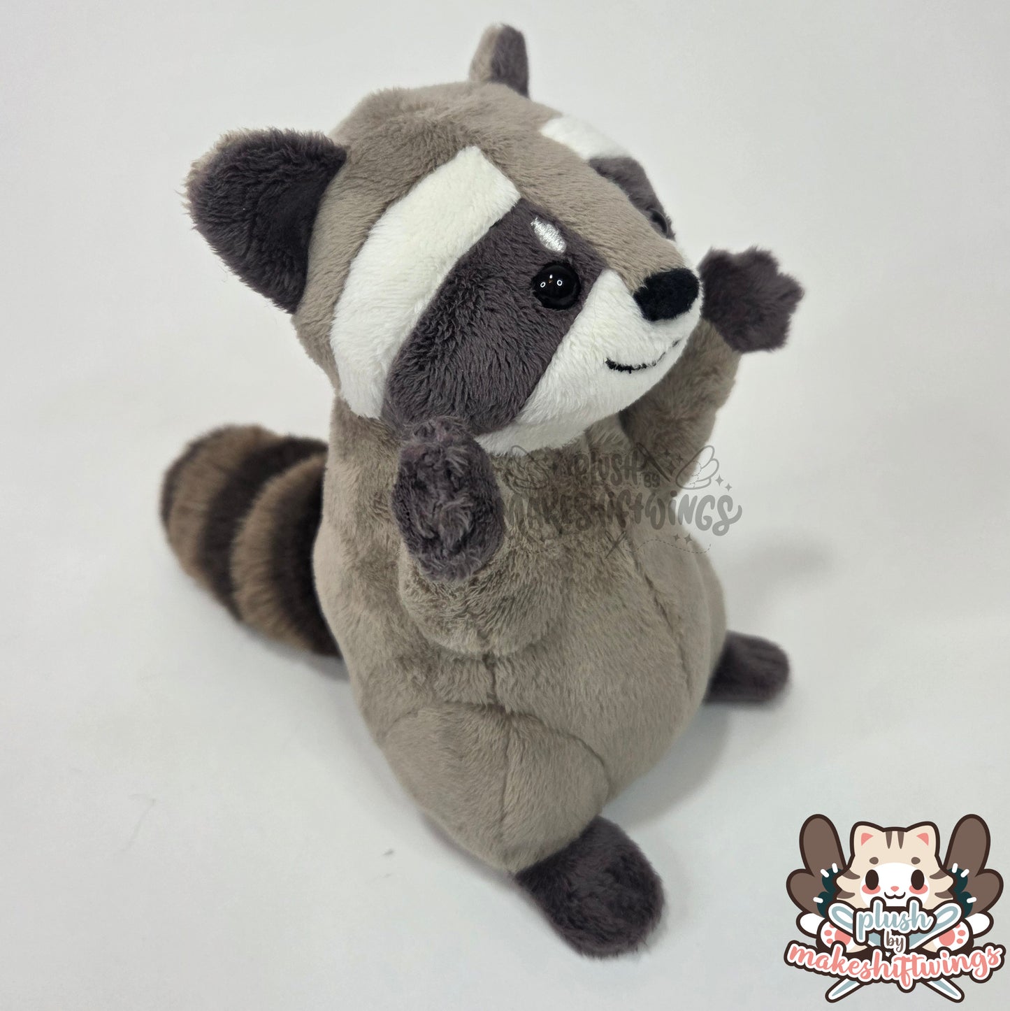 Raccoon in a chip bag (safety eyes)