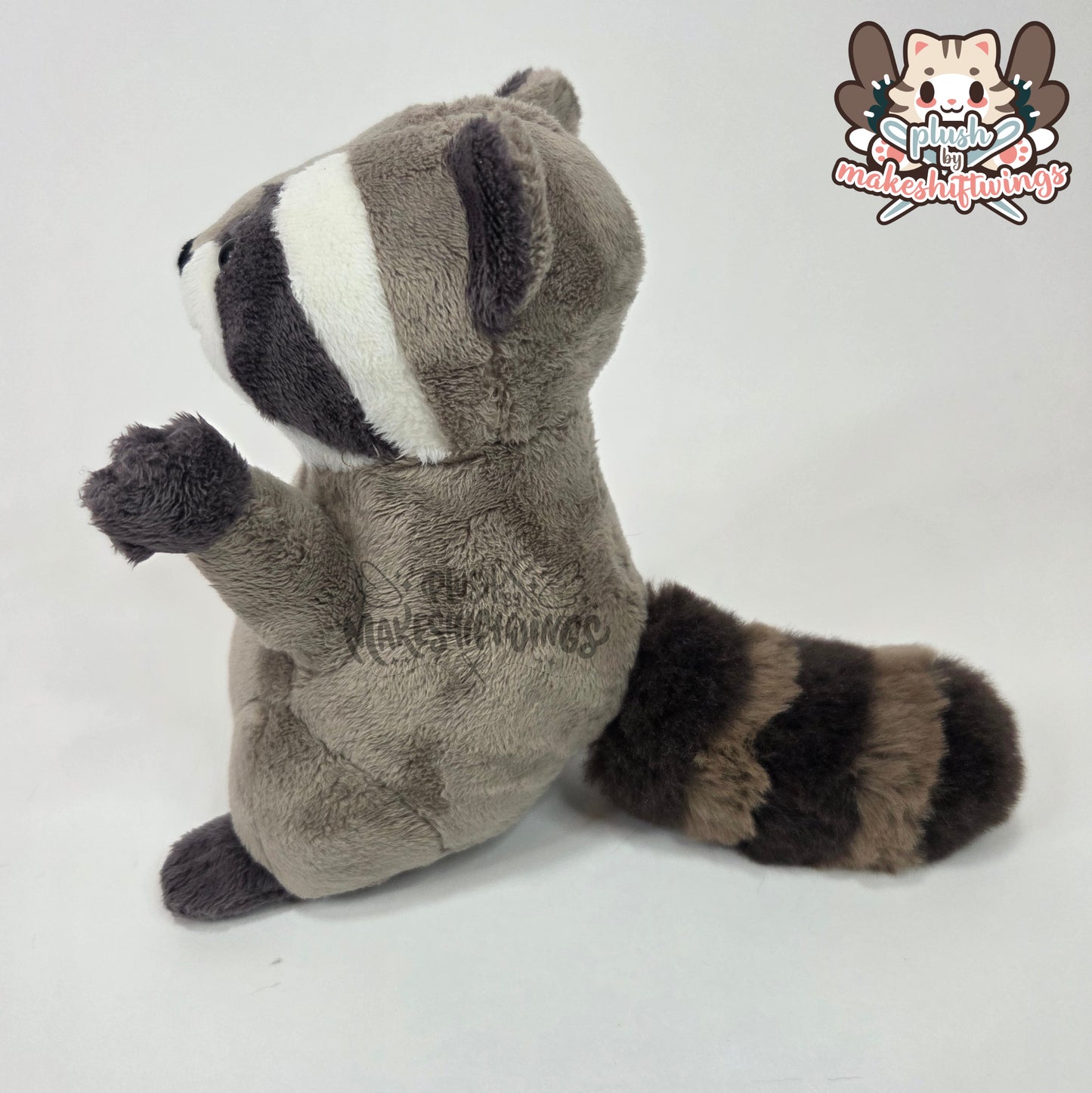 Raccoon in a chip bag (safety eyes)
