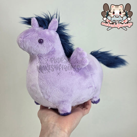 Smart purple horse plush