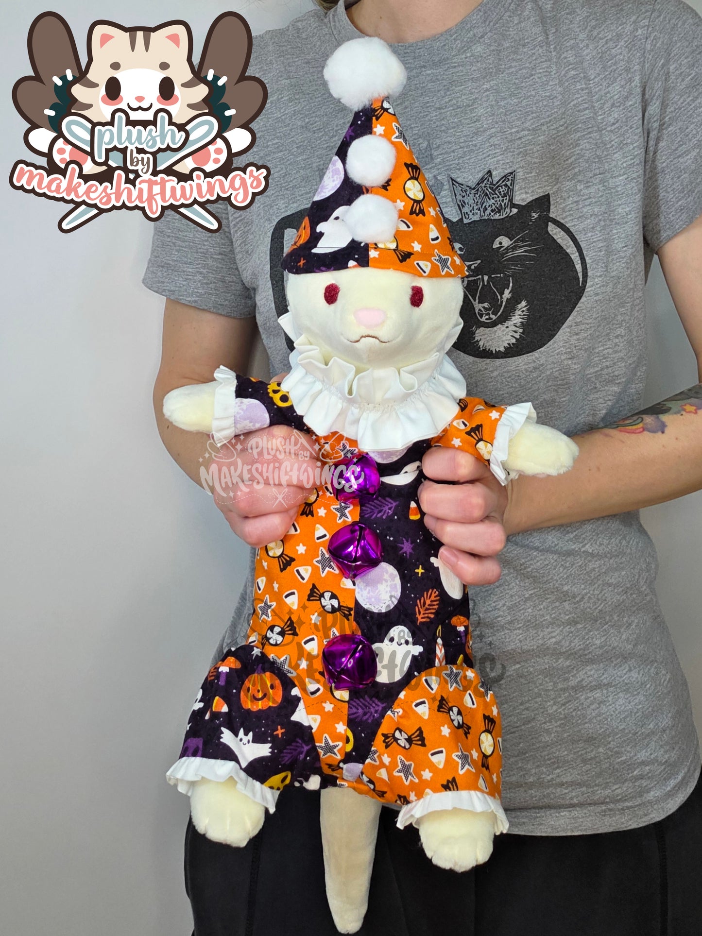 SEWING PATTERN - Ferret plush with clown costume