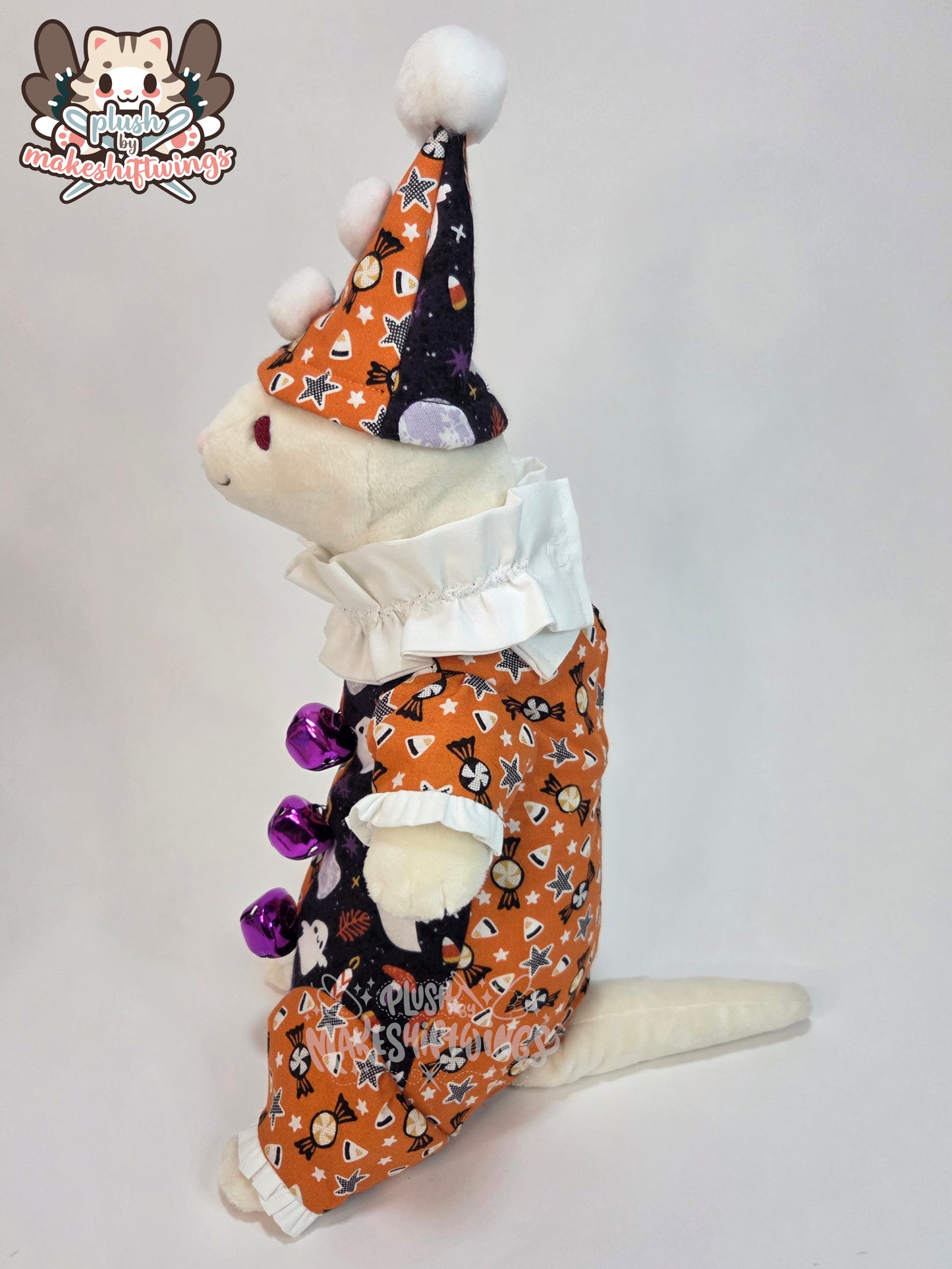Halloween clown ferret plush